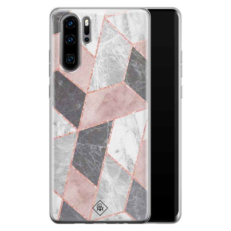 Casimoda Huawei P30 Pro siliconen telefoonhoesje - Stone grid