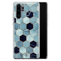 Casimoda Huawei P30 Pro siliconen hoesje - Blue cubes