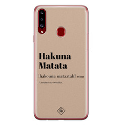 Casimoda Samsung Galaxy A20s siliconen hoesje - Hakuna matata