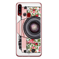 Casimoda Samsung Galaxy A20s siliconen hoesje - Hippie camera