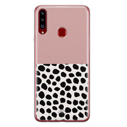 Casimoda Samsung Galaxy A20s siliconen hoesje - Pink dots