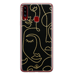 Casimoda Samsung Galaxy A20s siliconen hoesje - Abstract faces