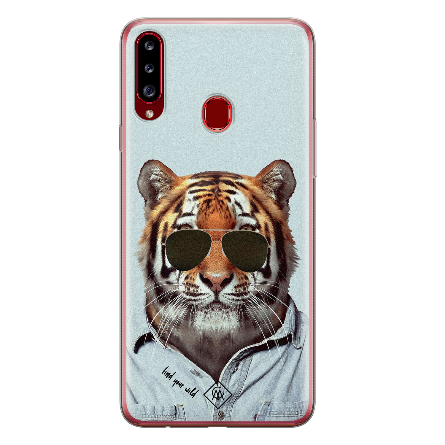 Samsung Galaxy A20s siliconen hoesje Tijger wild