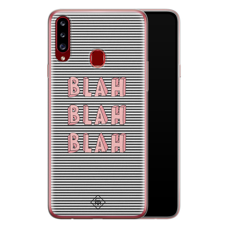 Casimoda Samsung Galaxy A20s siliconen telefoonhoesje - Blah blah blah