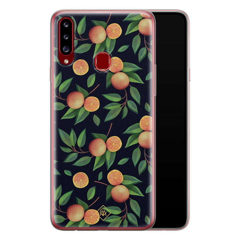 Casimoda Samsung Galaxy A20s siliconen hoesje - Orange lemonade