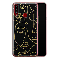 Casimoda Samsung Galaxy A20s siliconen hoesje - Abstract faces