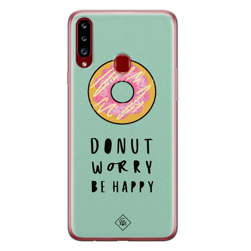 Casimoda Samsung Galaxy A20s siliconen hoesje - Donut worry