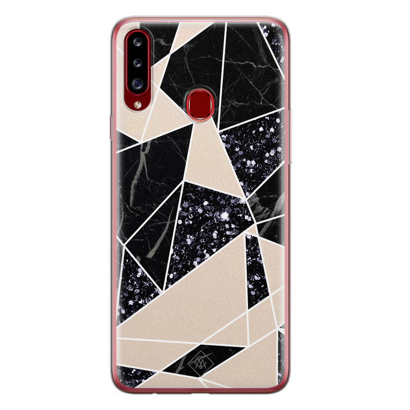 Casimoda Samsung Galaxy A20s siliconen telefoonhoesje - Abstract painted