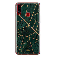 Casimoda Samsung Galaxy A20s siliconen hoesje - Abstract groen