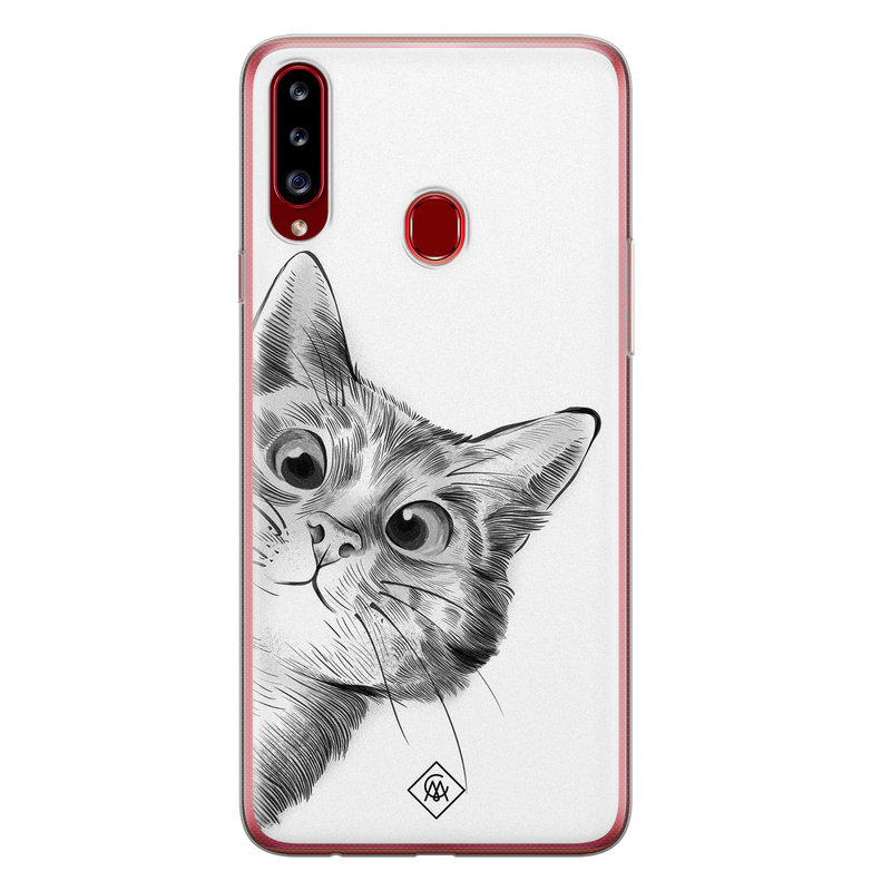 Casimoda Samsung Galaxy A20s siliconen hoesje - Peekaboo