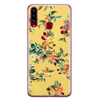 Casimoda Samsung Galaxy A20s siliconen hoesje - Floral days