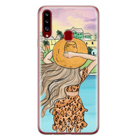 Casimoda Samsung Galaxy A20s siliconen hoesje - Sunset girl