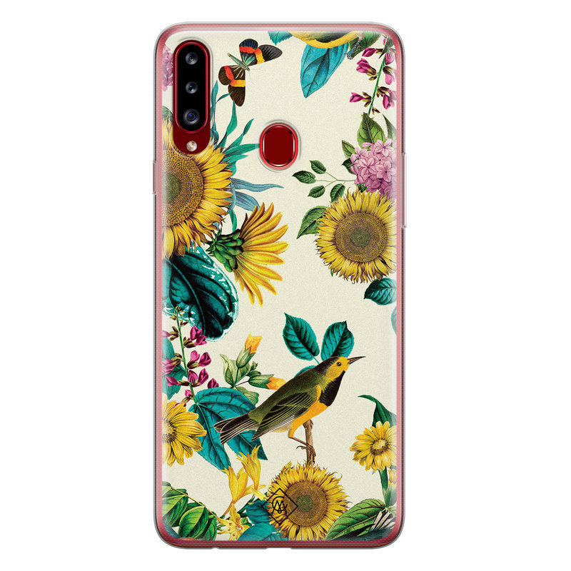 Casimoda Samsung Galaxy A20s siliconen hoesje - Sunflowers