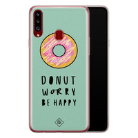 Casimoda Samsung Galaxy A20s siliconen hoesje - Donut worry