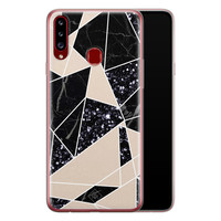 Casimoda Samsung Galaxy A20s siliconen telefoonhoesje - Abstract painted