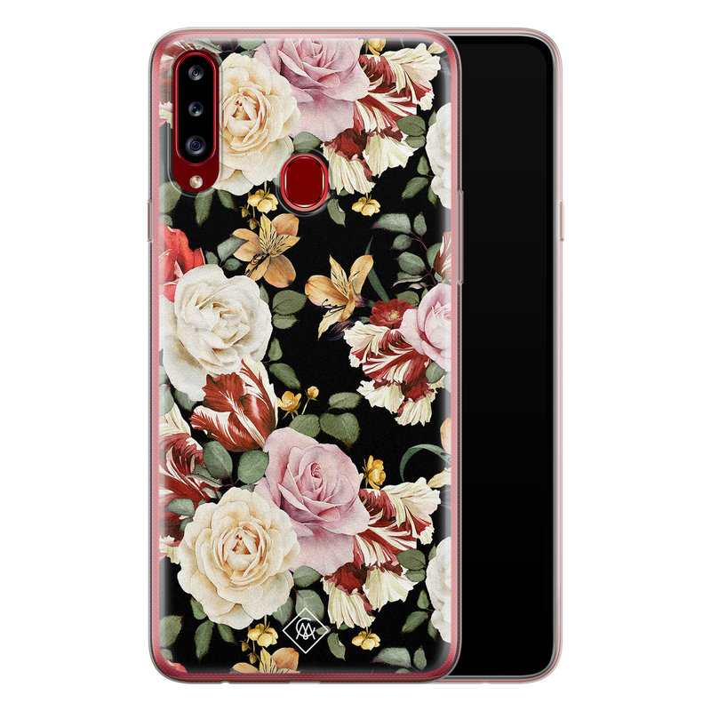 Casimoda Samsung Galaxy A20s siliconen hoesje - Flowerpower