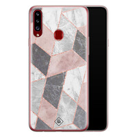 Casimoda Samsung Galaxy A20s siliconen telefoonhoesje - Stone grid