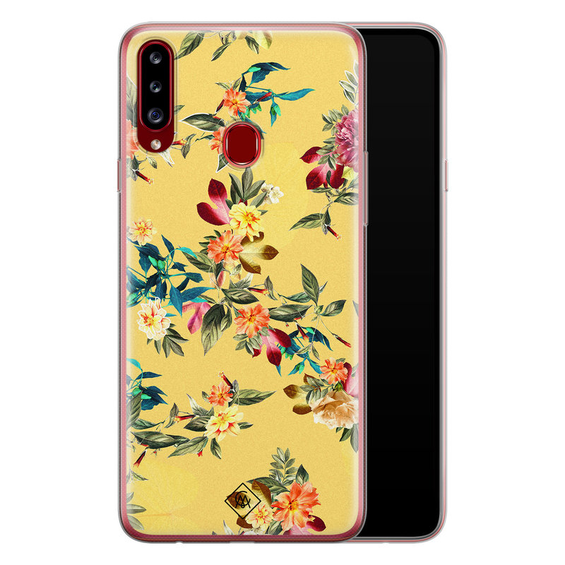 Casimoda Samsung Galaxy A20s siliconen hoesje - Floral days