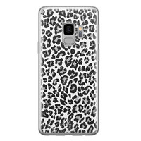 Casimoda Samsung Galaxy S9 siliconen telefoonhoesje - Luipaard grijs