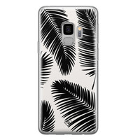Casimoda Samsung Galaxy S9 siliconen telefoonhoesje - Palm leaves silhouette
