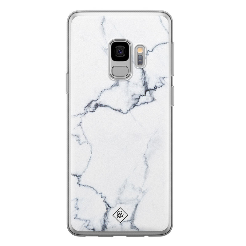 Casimoda Samsung Galaxy S9 siliconen hoesje - Marmer grijs