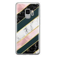 Casimoda Samsung Galaxy S9 siliconen hoesje - Marble stripes