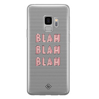 Casimoda Samsung Galaxy S9 siliconen telefoonhoesje - Blah blah blah