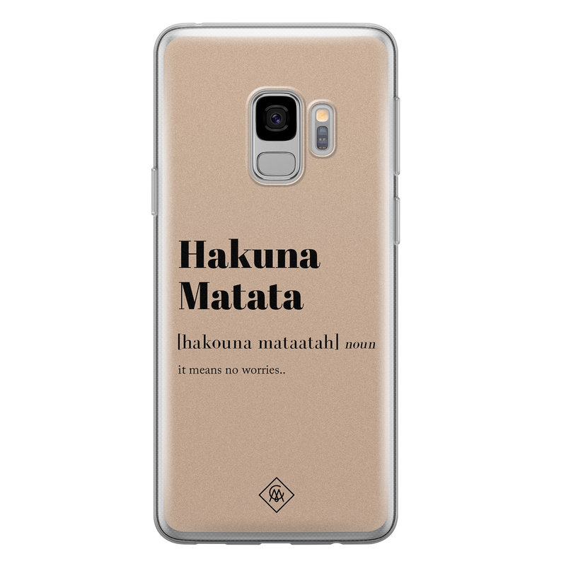 Casimoda Samsung Galaxy S9 siliconen hoesje - Hakuna matata