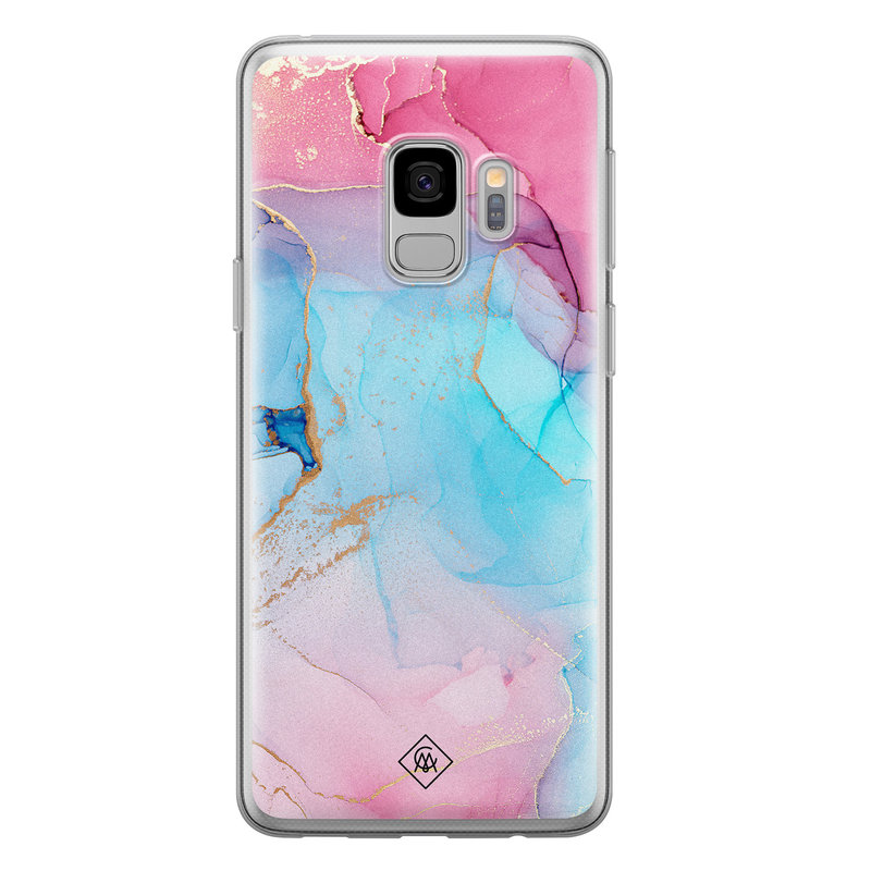 Casimoda Samsung Galaxy S9 siliconen hoesje - Marble colorbomb