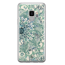 Casimoda Samsung Galaxy S9 siliconen hoesje - Mandala blauw