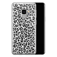 Casimoda Samsung Galaxy S9 siliconen telefoonhoesje - Luipaard grijs