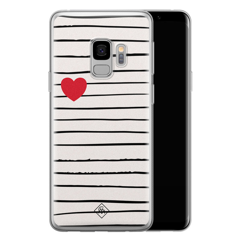 Casimoda Samsung Galaxy S9 siliconen hoesje - Heart queen