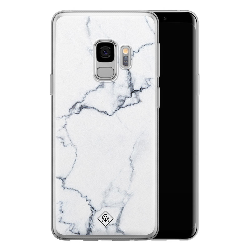 Casimoda Samsung Galaxy S9 siliconen hoesje - Marmer grijs