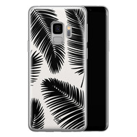 Casimoda Samsung Galaxy S9 siliconen telefoonhoesje - Palm leaves silhouette