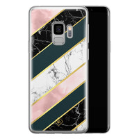 Casimoda Samsung Galaxy S9 siliconen hoesje - Marble stripes