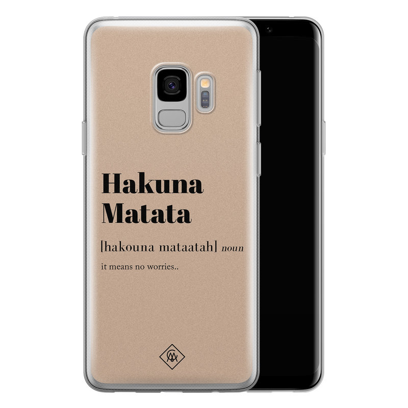 Casimoda Samsung Galaxy S9 siliconen hoesje - Hakuna matata