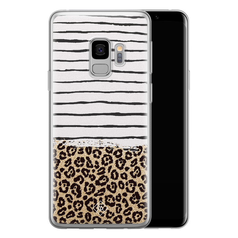 Casimoda Samsung Galaxy S9 siliconen telefoonhoesje - Leopard lines