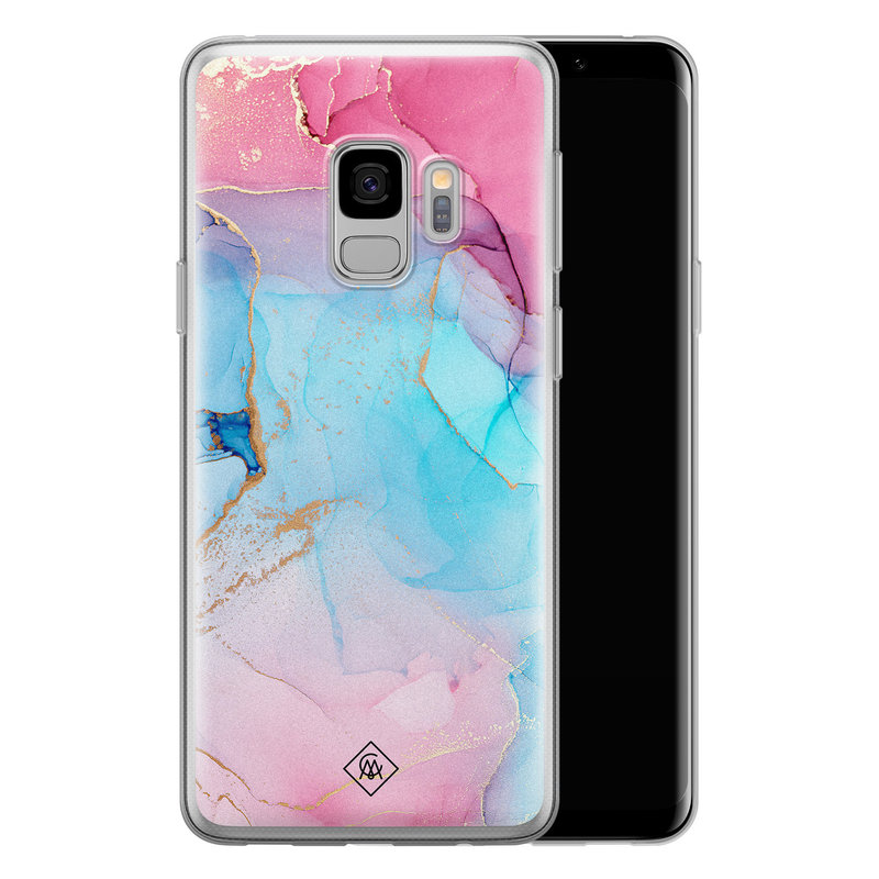 Casimoda Samsung Galaxy S9 siliconen hoesje - Marble colorbomb