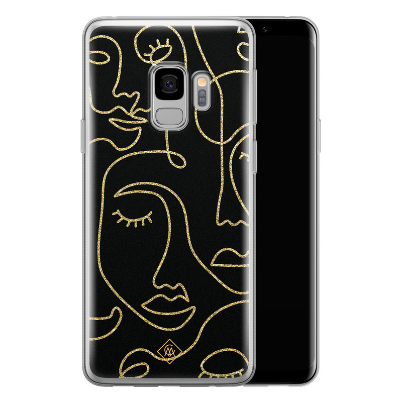 Casimoda Samsung Galaxy S9 siliconen hoesje - Abstract faces