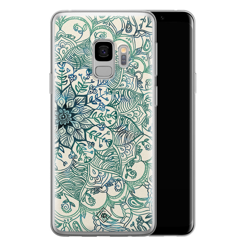 Casimoda Samsung Galaxy S9 siliconen hoesje - Mandala blauw