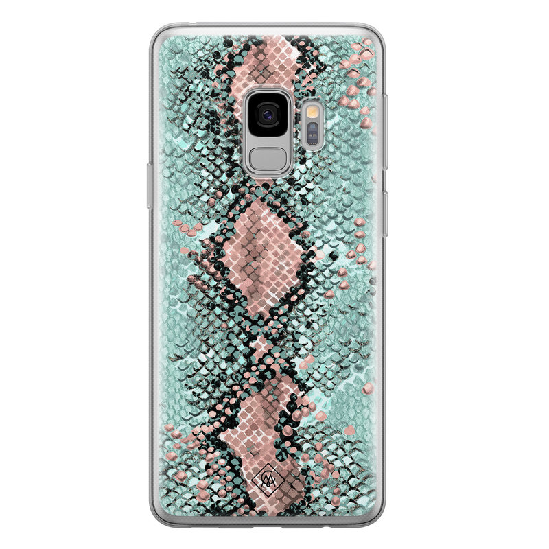 Casimoda Samsung Galaxy S9 siliconen hoesje - Snake pastel
