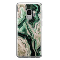 Casimoda Samsung Galaxy S9 siliconen hoesje - Green waves
