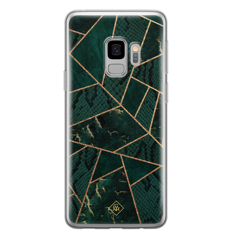 Casimoda Samsung Galaxy S9 siliconen hoesje - Abstract groen