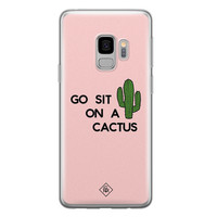 Casimoda Samsung Galaxy S9 siliconen hoesje - Go sit on a cactus