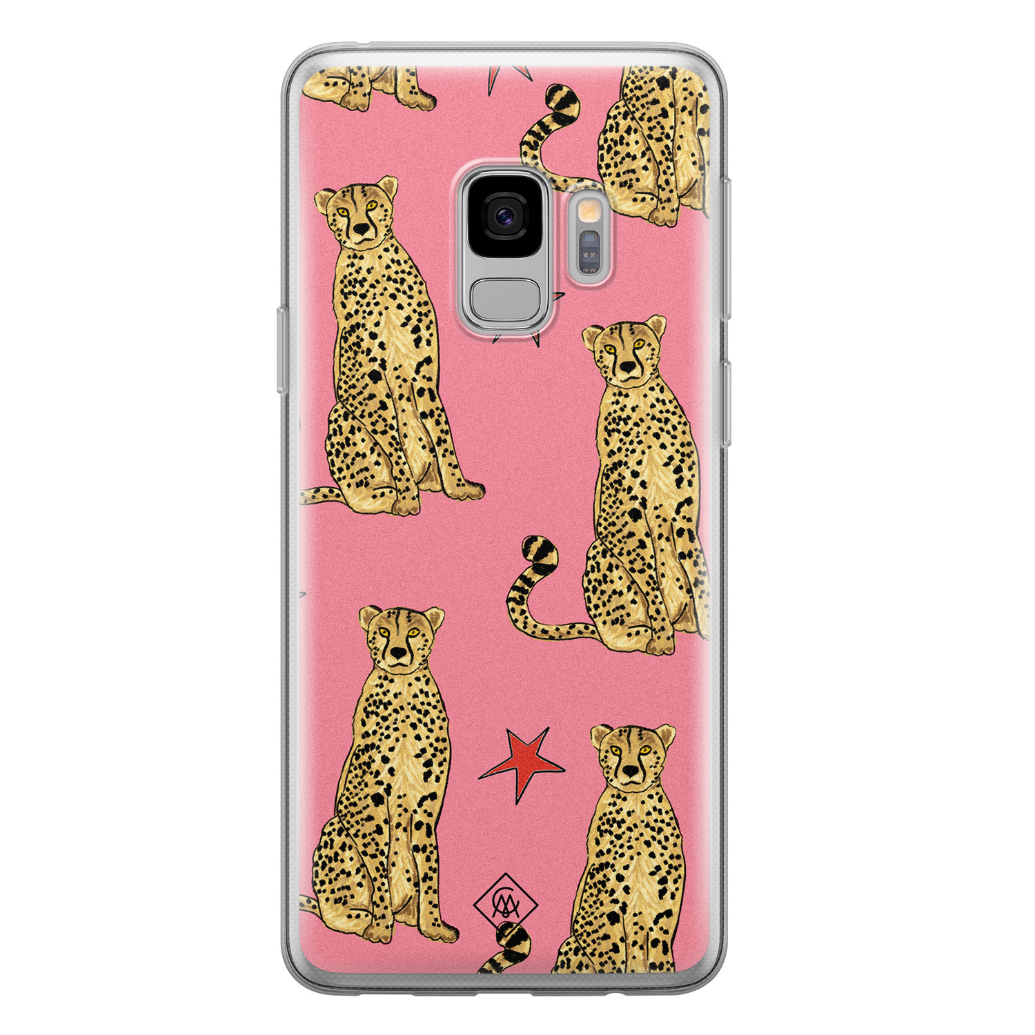 Samsung Galaxy S9 siliconen hoesje The pink leopard
