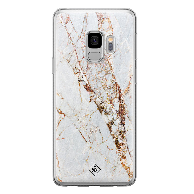 Casimoda Samsung Galaxy S9 siliconen hoesje - Marmer goud