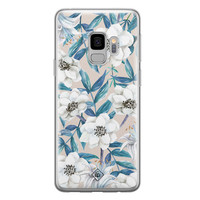 Casimoda Samsung Galaxy S9 siliconen telefoonhoesje - Touch of flowers