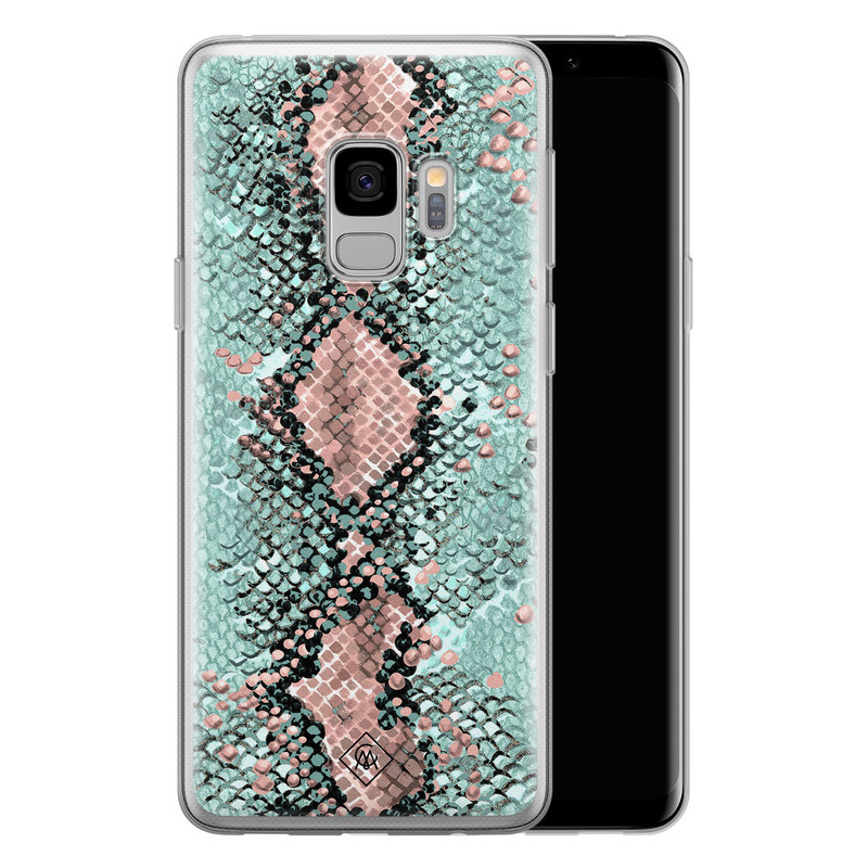 Casimoda Samsung Galaxy S9 siliconen hoesje - Snake pastel