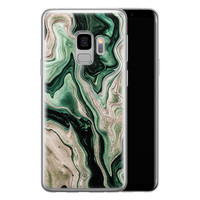 Casimoda Samsung Galaxy S9 siliconen hoesje - Green waves