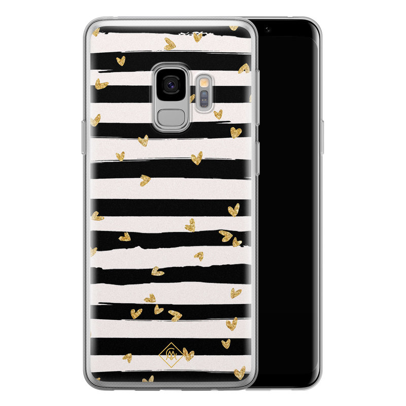 Casimoda Samsung Galaxy S9 siliconen telefoonhoesje - Hart streepjes